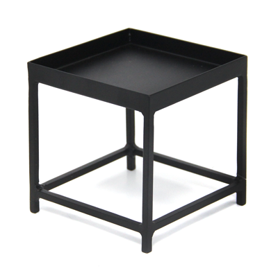 Display-uri si suporturi - RAKI Stand metalic patrat pentru bufet, 12x12xh12cm, negru