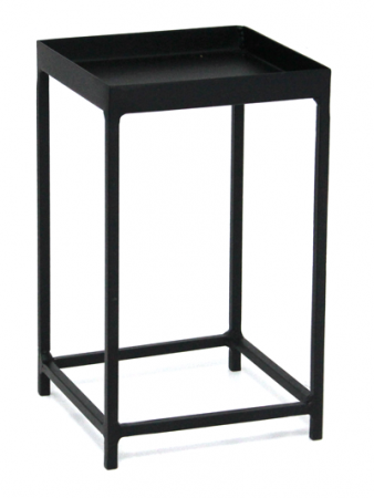Display-uri si suporturi - RAKI Stand metalic patrat pentru bufet, 12x12xh20cm, negru
