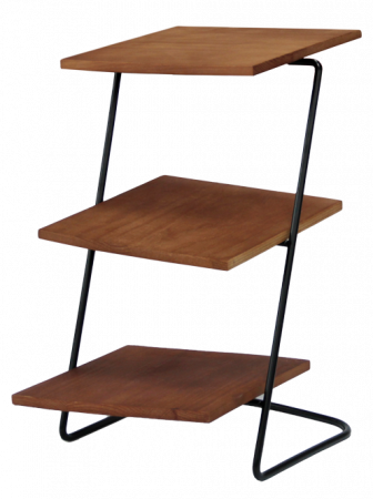 Display-uri si suporturi - RAKI Stand prezentare bufet, cu 3 niveluri, 20x20xh36cm, metalic cu blaturi lemn