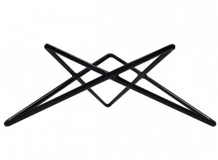 Display-uri si suporturi - RAKI STAR Stand prezentare non-alunecare, 30x30xh10cm, metal acoperit cu PVC, negru