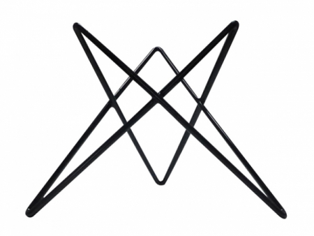 Display-uri si suporturi - RAKI STAR Stand prezentare non-alunecare, 30x30xh20cm, metal acoperit cu PVC, negru