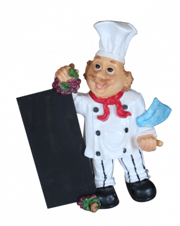 Panouri afisare si figurine decorative - RAKI Statuie Bucatar Sef cu panou afisare, 41cm
