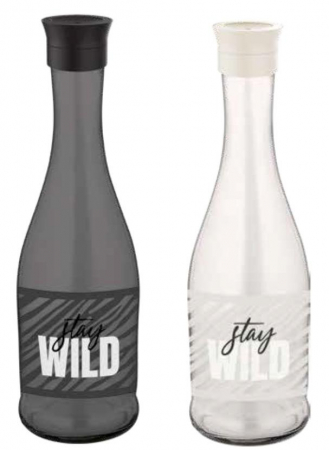 Depozitare, suporturi si accesorii - RAKI STAY WILD Sticla cu capac 1l cu decor, din sticla, diferite culori