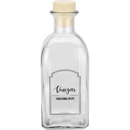 Servirea mesei - RAKI Sticla otet oliviera cu dop de pluta, 700ml, din sticla