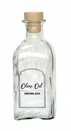 Servirea mesei - RAKI Sticla ulei oliviera cu dop de pluta, 700ml, din sticla