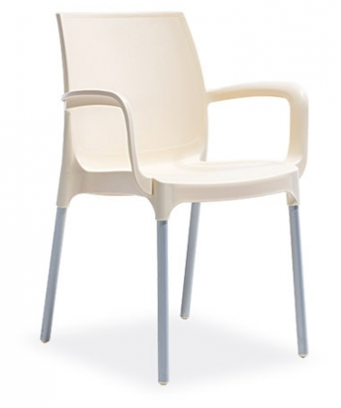 Produse - RAKI SUNSET Scaun gradina, terasa cu brate 55x58xh82cm culoare crem