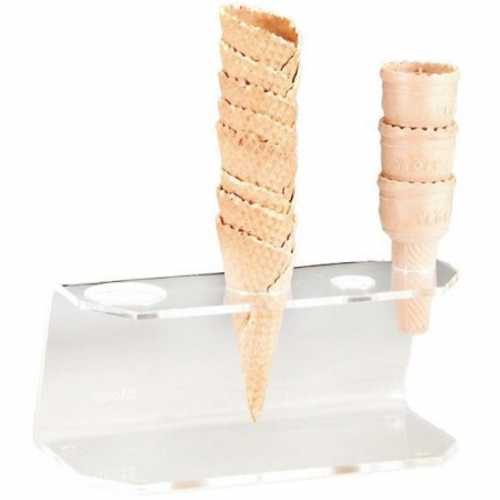 Display-uri si suporturi - RAKI Suport cornete de inghetata cu 4 orificii 23x12xh10,5cm acrilic