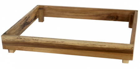 Servirea mesei - RAKI Suport din lemn salcam 32x32x5,5cm pentru platou ardezie 30x30cm