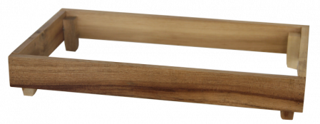 Servirea mesei - RAKI Suport din lemn salcam 34,5x19,6x5,5cm pentru platou ardezie 32,5x17,6cm