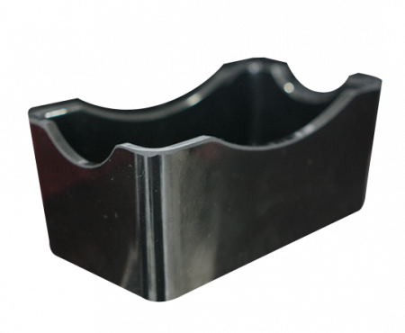 RAKI Suport dreptunghiular melamina pliculete zahar, 12x6,5xh5cm, negru [1]