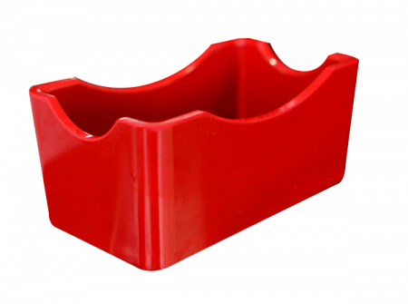 RAKI Suport dreptunghiular melamina pliculete zahar, 12x6,5xh5cm, rosu [1]