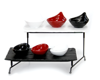 RAKI Suport metalic bufet pentru platouri si boluri, cu 2 niveluri, 24x17,4cm [2]
