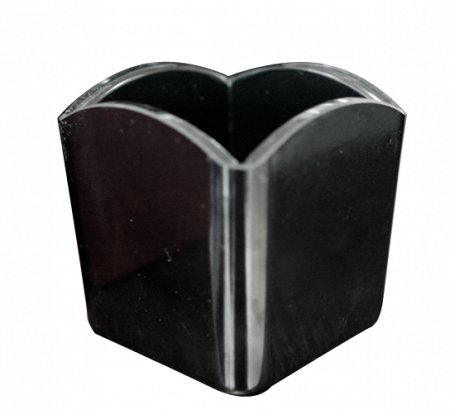 RAKI Suport patrat melamina pliculete zahar, 6,5x6,5xh6,5cm, negru [1]