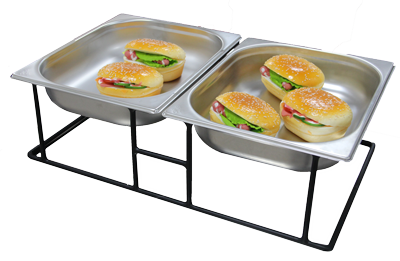 RAKI Suport pentru tavi gastronorm, 52,2x31,3xh15,3cm, metal, negru [1]