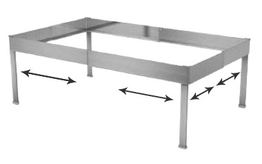 RAKI Suport reglabil din inox pentru tavi gastronorm, 53x32,5xh7cm, argintiu [1]