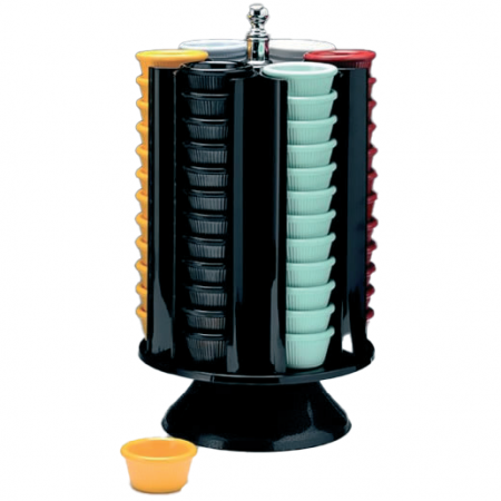Display-uri si suporturi - RAKI Suport rotativ policarbonat, D30xh46cm pentru boluri ramekin