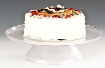 Display-uri si suporturi - RAKI Suport rotund ornare si prezentare tort, D30cm, policarbonat, transparent