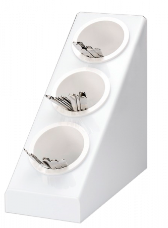 Display-uri si suporturi - RAKI Suport tacamuri vertical cu 3 compartimente, 20,8x41,5xh41cm, policarbonat, alb