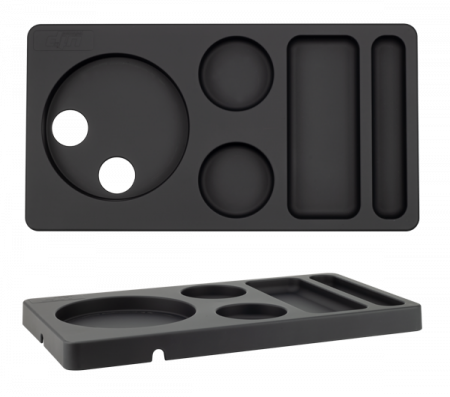 Tavi servire - RAKI Tava bun venit, servire bauturi calde, 42x22xh2,8cm, negru mat, plastic