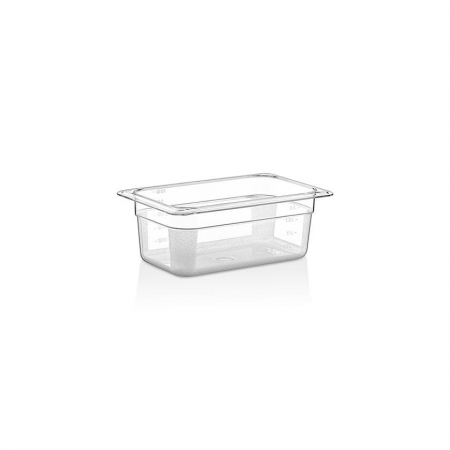 Tavi Gastronorm - RAKI Tava gastronorm policarbonat 1/4-100, 265x162x100mm, 2,5lt, transparenta
