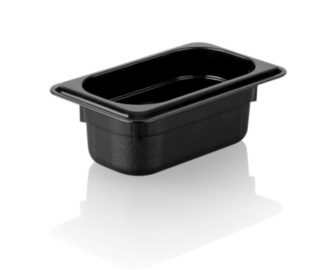 Tavi GN policarbonat - RAKI Tava gastronorm policarbonat 1/9-65, 176x108x65mm, 570ml, neagra