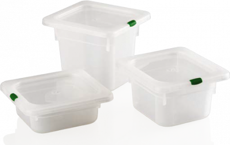 RAKI Tava gastronorm polipropilena 1/6-150, 176x162x150mm, 2,2lt, alba [1]