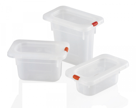 RAKI Tava gastronorm polipropilena 1/9-150, 176x108x150mm, 1,27lt, alba  [1]