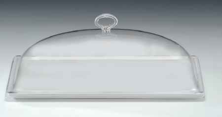Display-uri si suporturi - RAKI Tava melamina alba dreptunghiulara cu capac acrilic, 35x18cm