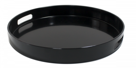 Tavi servire - RAKI Tava ospatar servire rotunda, D33xh4cm, plastic, neagra