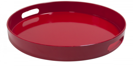 Tavi servire - RAKI Tava ospatar servire rotunda, D33xh4cm, plastic, rosie