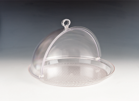 Display-uri si suporturi - RAKI Tava rotunda cu capac rolltop, D40,5cm, din policarbonat
