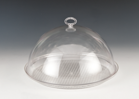 Display-uri si suporturi - RAKI Tava rotunda policarbonat D42cm cu capac acrilic