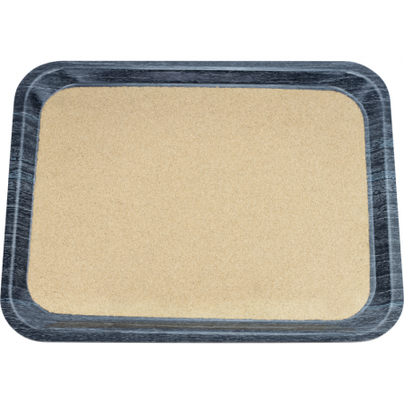 RAKI Tava servire dreptunghiulara cu baza din pluta, 53x37cm, plastic, culoare granit [1]