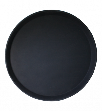Tavi servire - RAKI Tava servire ospatar rotunda, D35cm, suprafata cauciucata anti-alunecare, neagra