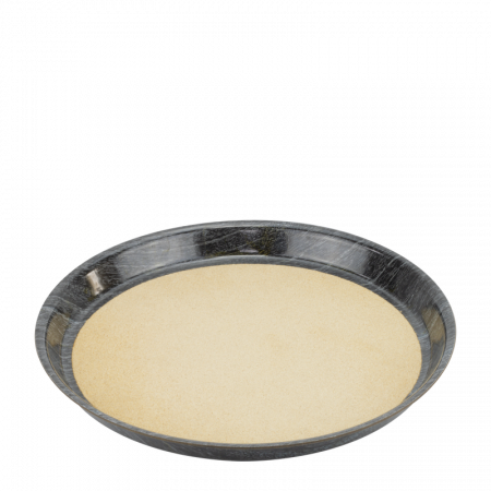Servirea mesei - RAKI Tava servire rotunda adanca, cu baza din pluta, D36xh3cm, plastic, culoare granit