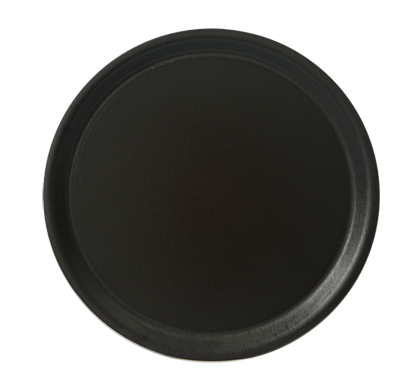 Servirea mesei - RAKI Tava servire rotunda, D43cm, plastic cu acoperire antialunecare, neagra