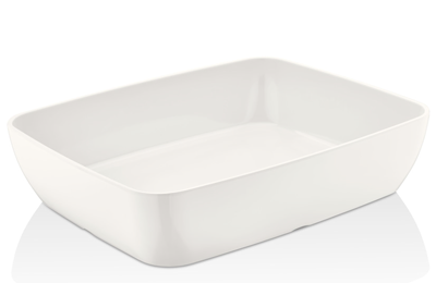 Tavi GN melamina - RAKI Tava universala melamina GN 1/2 325x265x75mm dreptunghiulara, alba (42012 CW)