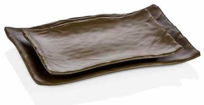 Platouri si boluri melamina - RAKI TERRA Platou dreptunghiular melamina, 27,7x19,2xh2,8cm, kaki