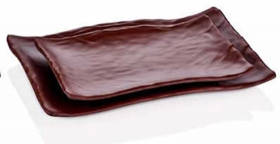 Platouri si boluri melamina - RAKI TERRA Platou dreptunghiular melamina, 27,7x19,2xh2,8cm, maro inchis