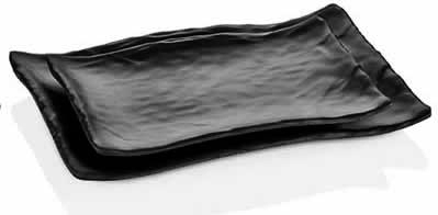 Platouri si boluri melamina - RAKI TERRA Platou melamina dreptunghiular, 34,1x23,6xh3,3cm, negru