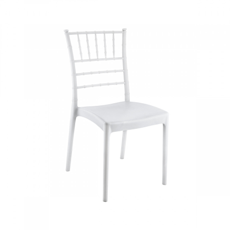 Produse - RAKI TIFFANY Scaun evenimente, plastic, alb, 44x42xh92cm