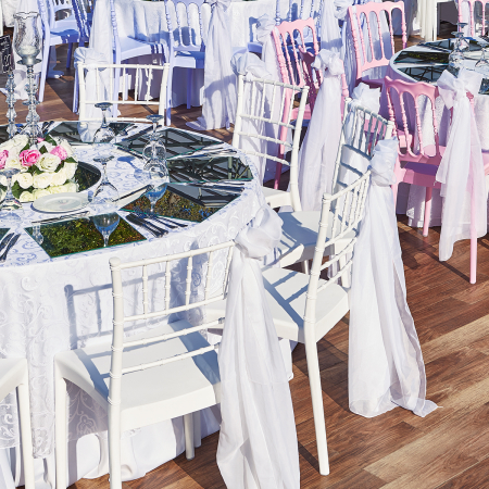 RAKI TIFFANY Scaun evenimente, plastic, alb, 44x42xh92cm [4]