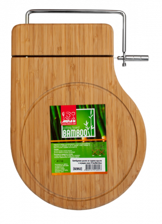 Tocatoare - RAKI Tocator bambus branzeturi cu cutit integrat 27,5x20x1,9cm