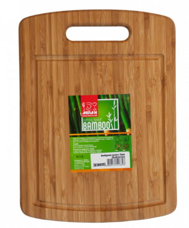 Tocatoare - RAKI Tocator bambus cu canal 28x20,5x1,5cm