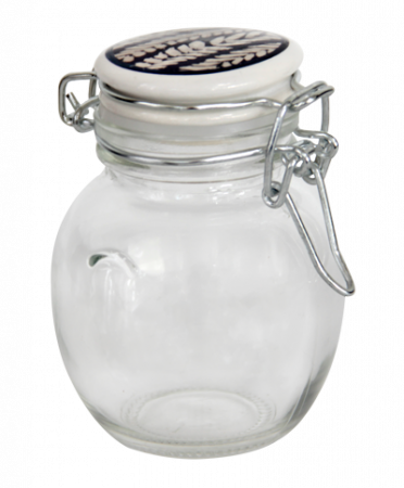 Depozitare, suporturi si accesorii - RAKI TOP Borcan sticla cu capac ceramic ermetic, 100ml, depozitare condimente