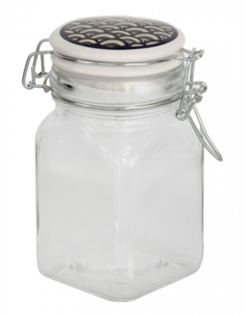 Depozitare, suporturi si accesorii - RAKI TOP Borcan sticla cu capac ceramic ermetic, 250ml, depozitare condimente