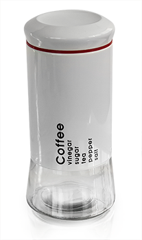 RAKI TOP Recipient sticla cu capac alb cu filet, pentru depozitare, 1,5l, D11xh24cm [1]