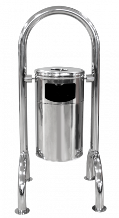 Cosuri de gunoi - RAKI TULUN Cos gunoi stradal din inox 50x48xh115cm