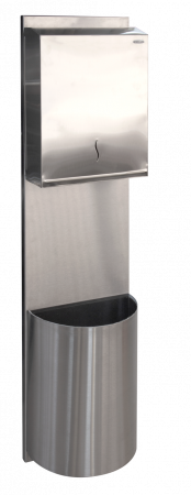 Cosuri de gunoi - RAKI TULUN Dispenser hartie cu cos de gunoi oval inox 10x26xh105cm