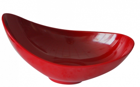 Platouri si boluri melamina - RAKI UATA Bol oval melamina, 36x22xh11-17cm, rosu